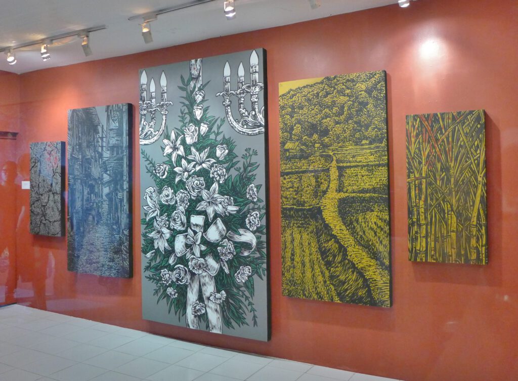 Archie Oclos' exhibit at the Kanto Gallery in Makati. Photo by Patrick Ang.